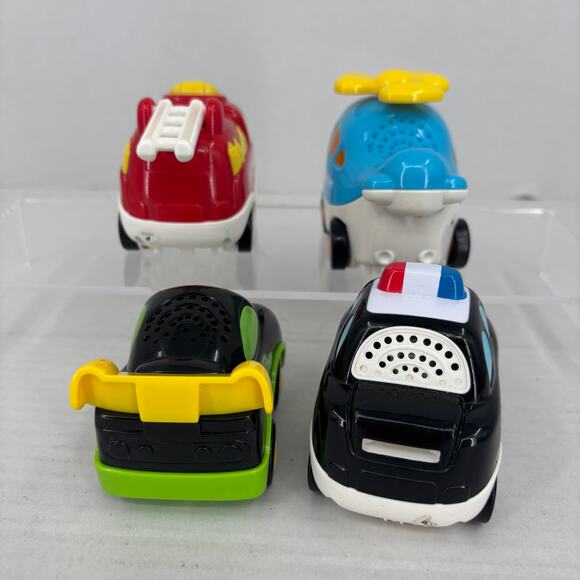 VTech Go Go Smart Wheel Lot 4 Fire Truck Helicopter Police Race Car Tested Works - Picture 7 of 11